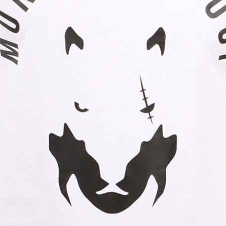 Fianso - Tee Shirt Manches Longues Mon P'tit Loup Blanc Noir