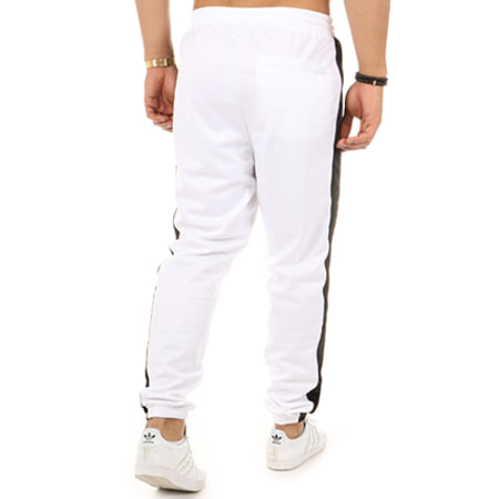 Urban Classics - Pantalon Jogging Bande TB1600 Blanc Noir 