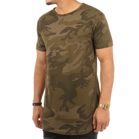 Urban Classics - Tee Shirt Oversize TB1646 Vert Kaki Camouflage 