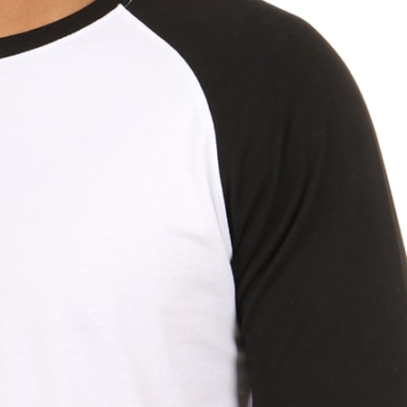 Urban Classics - Tee Shirt Manches Longues TB366 Blanc Noir