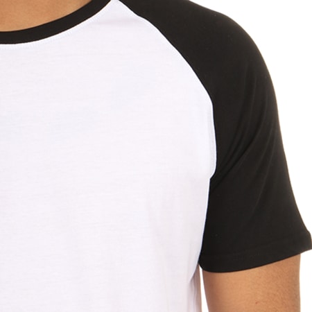 Urban Classics - Tee Shirt Raglan Oversize TB966 Blanc Noir