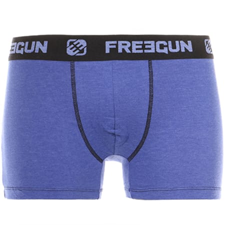 Freegun - Boxer Ultra Soft Ice Bleu Marine Chiné Noir