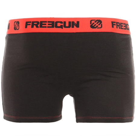 Freegun - Lot De 3 Boxers Bi Stretch Noir Rouge Blanc 