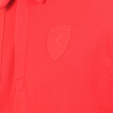 Puma - Polo Manches Courtes Ferrari 573462 Rouge