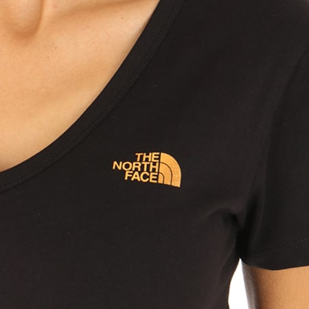 The North Face - Tee Shirt Femme Simple Do Noir Doré