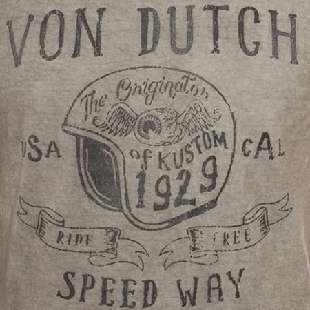 Von Dutch - Tee Shirt Helmet Gris Anthracite