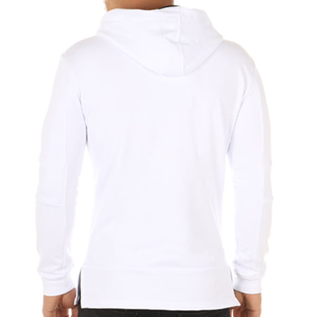 Classic Series - Sweat Capuche Broderie Floral Max Blanc