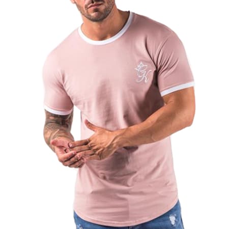 Gym King - Tee Shirt Oversize Ringer Rose Pale