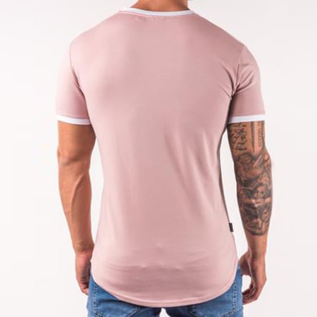 Gym King - Tee Shirt Oversize Ringer Rose Pale