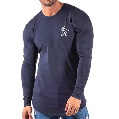 Gym King - Tee Shirt Manches Longues Oversize Undergarment Bleu Marine