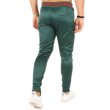 VIP Clothing - Pantalon Jogging Bandes Tigre Brodé 1649 Vert