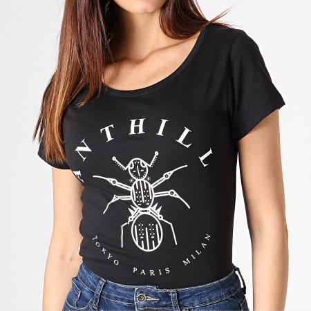 Anthill - Maglietta con logo nero da donna