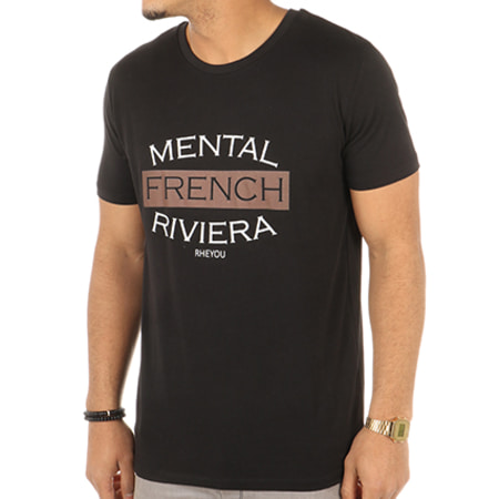 Hooss - Tee Shirt Mental French Riviera Noir