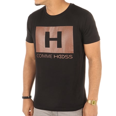 Hooss - Tee Shirt H Comme Hooss Noir