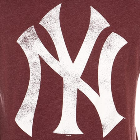 '47 Brand - Tee Shirt New York Yankees 304869 Bordeaux Chiné