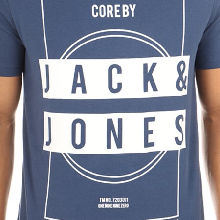 Jack And Jones - Tee Shirt Lion Bleu Marine