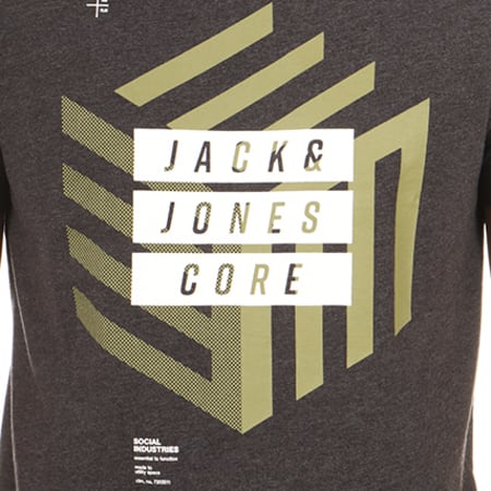 Jack And Jones - Tee Shirt Booster Gris Anthracite Chiné