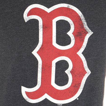 '47 Brand - Tee Shirt Avec Bandes Boston Red Sox 298605 Noir Chiné