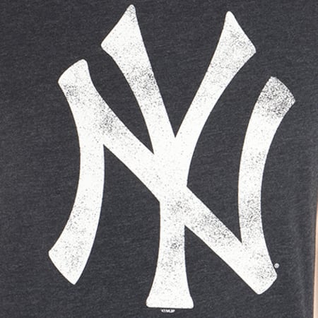 '47 Brand - Tee Shirt Avec Bandes New York Yankees 304187 Noir Chiné