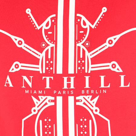 Anthill - Sweat Capuche Split Rouge