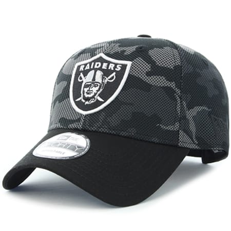 New Era - Casquette Mesh Overlay Oakland Raiders NFL Gris Anthracite Camouflage