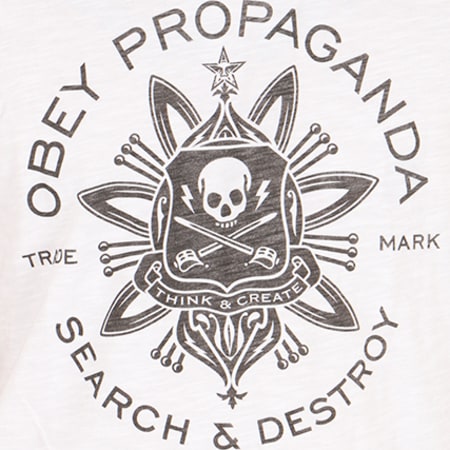 Obey - Tee Shirt Think And Create Blanc