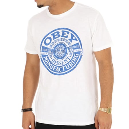 Obey - Tee Shirt Dissent Wreath Blanc