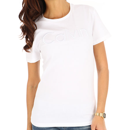 Calvin Klein - Tee Shirt Femme Tanya 6587 Blanc