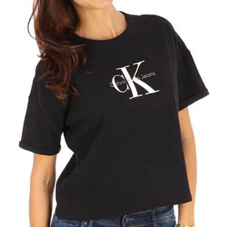 Calvin Klein - Tee Shirt Femme Crop Teco 7078 Noir