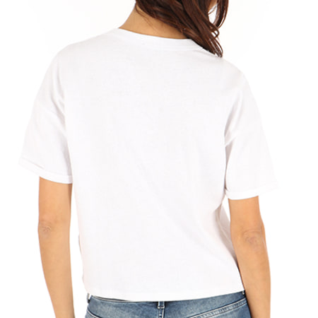 Calvin Klein - Tee Shirt Femme Crop Teco 7078 Blanc