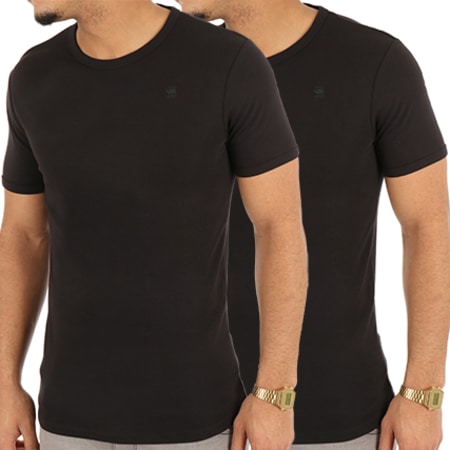 G-Star - Lote de 2 camisetas D07202-2757 Negro