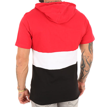 South Pole - Tee Shirt Capuche 18121 1476 Rouge Noir