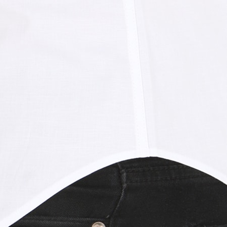 LBO - Chemise Manches Longues Slim Fit 361 Blanc Boutons Noir