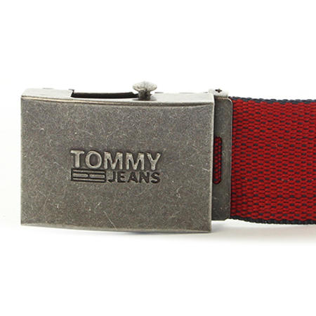 Tommy Hilfiger - Ceinture Reversible Block Webbing 2975 Bleu Marine Rouge Ecru 