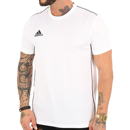 Adidas Sportswear - Tee Shirt De Sport Core 18 Jersey Blanc