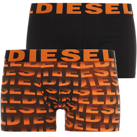 Diesel - Lot De 3 Boxers Seasonal Edition 00S9DZ-0PARS Noir Orange