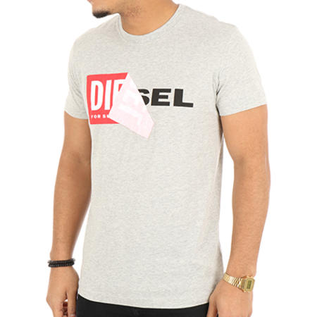 Diesel - Tee Shirt T-Diego-QA Gris Chiné