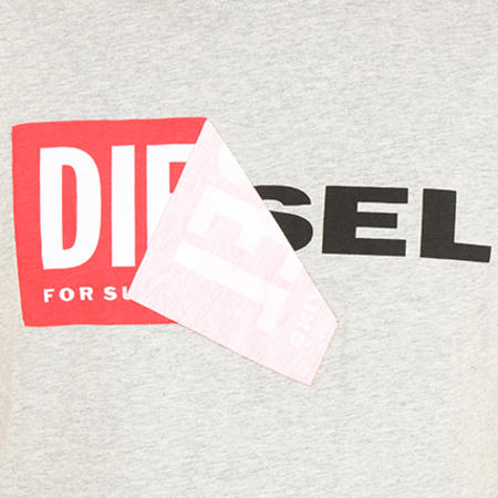 Diesel - Tee Shirt T-Diego-QA Gris Chiné
