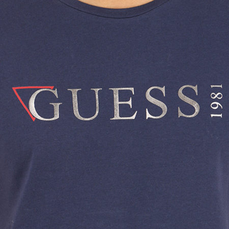 Guess - Tee Shirt U81M02JR00A Bleu Marine