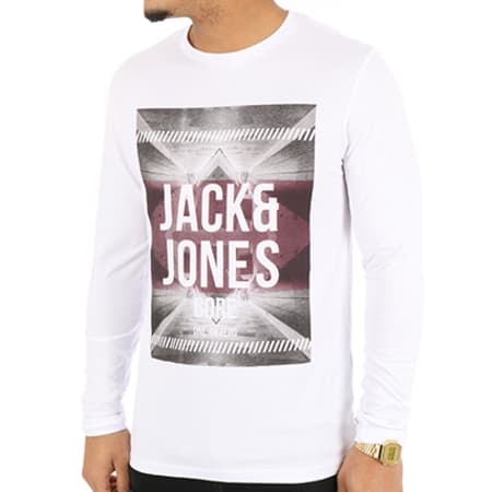 Jack And Jones - Tee Shirt Manches Longues Rio Blanc