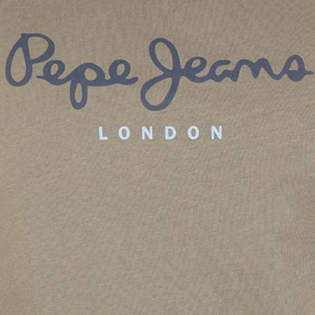Pepe Jeans - Tee Shirt Manches Longues Eggo Vert Kaki