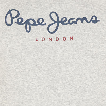 Pepe Jeans - Tee Shirt Manches Longues Eggo Gris Chiné