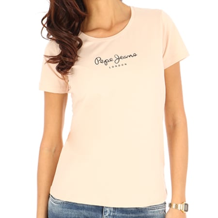 Pepe Jeans - Tee Shirt Femme New Virginia Rose Pale
