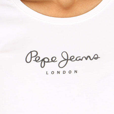 Pepe Jeans - Tee Shirt Manches Longues Femme New Virginia Blanc