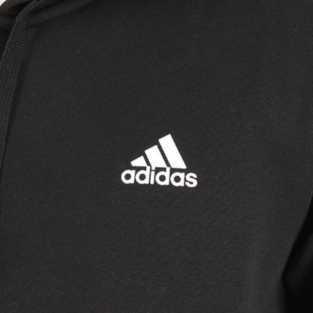 Adidas Performance - Sweat Zippé Capuche Avec Bandes Essential 3 Stripes BA7368 Noir
