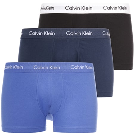 Calvin Klein - Lot de 3 Boxers U2664G Coton Stretch Noir Bleu Marine