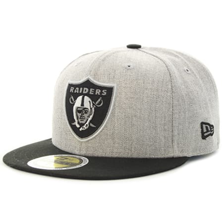 New Era - Casquette Fitted Reflective Heather Oakland Raiders Gris Chiné Noir