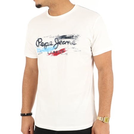 Pepe Jeans - Tee Shirt Abad Blanc