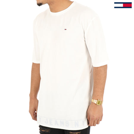 Tommy Hilfiger - Tee Shirt Oversize Logo 3696 Blanc