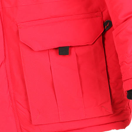 Geographical Norway - Parka Fourrure Poche Bomber Barely Rouge